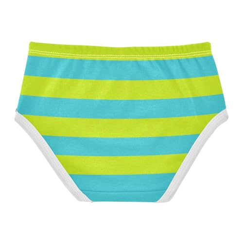 Green Cyan Stripe Toddler Girls's Underwear 2T2