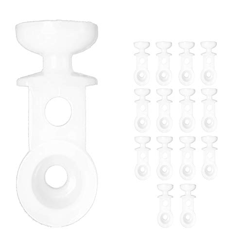 DMSE Wholesale Ball Head Carrier (Snap Type) Curtain Carriers Glides Sliders Slide, and Rollers (14 Pack)