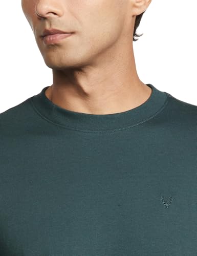 Image of Allen Solly Men's Cotton T-Shirt | Drop Shoulder | Back Print | Regular Fit | Casual Streetwear Style