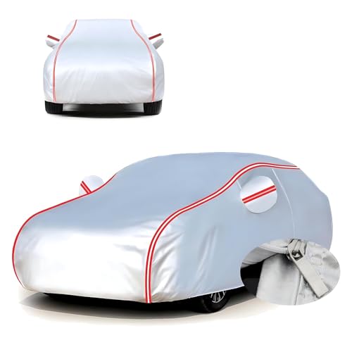 🚗【Coperture per auto visibili di notte】:Telo Copriauto per L𝐚nd Rove𝘳 Range Rove𝘳 P38 1994-2002 (471cm x 189cm x 182cm),ci sono 2 lunghe strisce fluorescenti che si estendono dalla parte anteriore a quella posteriore dell'auto e 2 tappi per le orecchie dello specchietto retrovisore per proteggere il cofano dell'auto e il bagagliaio posteriore per rendere la tua auto visibile ed evitare graffi di notte e migliora la sicurezza del parcheggio notturno