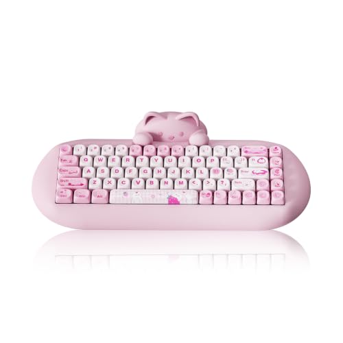 Amazon | YUNZII C68 ワイヤレスメカニカルキーボード かわいい猫 ps4