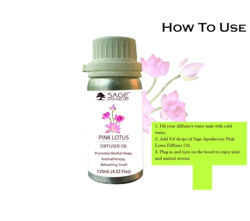 Image of Sage Apothecary Diffuser Oil for Relaxation, Calm Mood, 125 ml (125 ml, Blue Lotus)