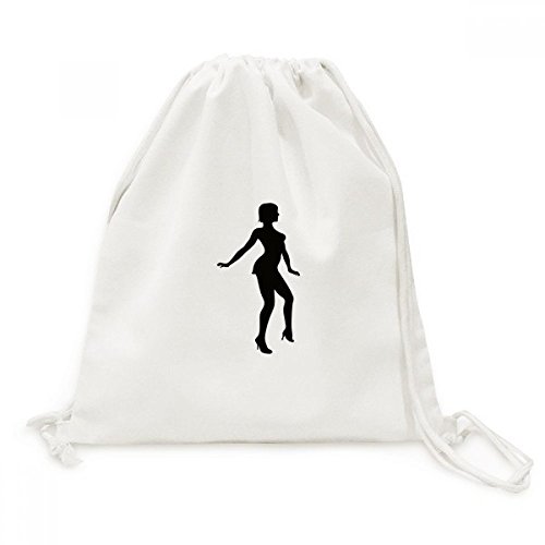 Sac à dos en toile femme à cordons léger et spacieux pour transporter vos affaires