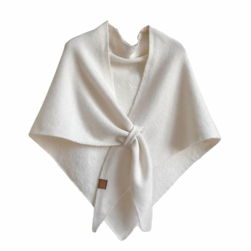 Fleece Pashmina Shawl Wraps for Women, 2025 Knitted Scarf Cape, Cozy Solid Color Shawl Wrap, Elegant Shawls and Wraps