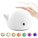 HuanMeng Baby Nursery Lamp, M-HUAN Rechargeable Dolphin Silicone LED Night Lighting Sensitive Tap Control 7 Colors for Kids