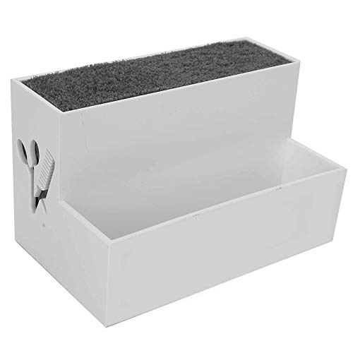 Soporte de tijeras de salón profesional, caja de pinzas de peluquería, caja de almacenamiento de tijeras, organizador, herramientas de peluquería, accesorios para estilista(Blanco)