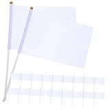 Parliky 20pcs Hand-cranked Waving Flag Banner Referee Flags Pennant Banner for Car Racing Fans
