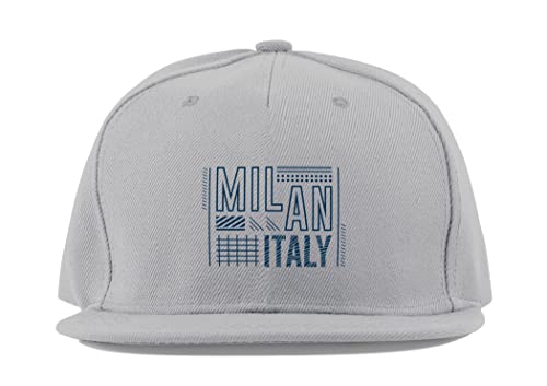 Casquette de baseball Milan Italy grise en coton pour homme et femme