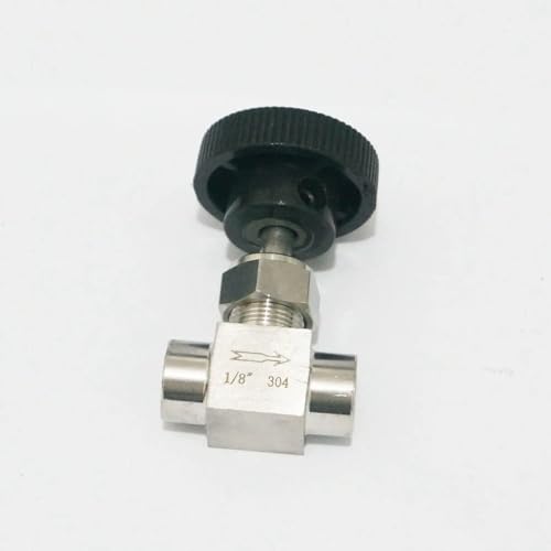 Válvula de aguja de acero inoxidable 304 de 1/8 para control de fluidos 3