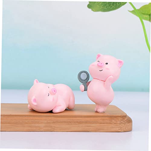 Miniatures de cochon mignon pour bonsaï et décoration de table basse de salon