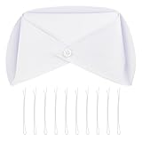 Kasteco 1 Pack White Nurse Hat Headband Nurse Cap Costume and 10 Pins (1)