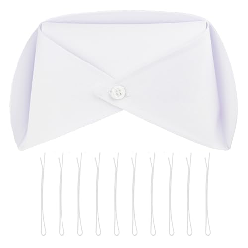 Kasteco 1 Pack White Nurse Hat Headband Nurse Cap Costume and 10 Pins (1)