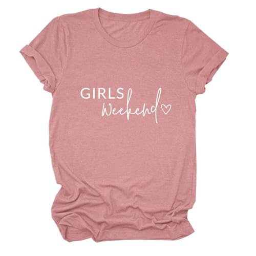 Generic Girls Weekend Shirt Funny Weekend Match Friends Vacation Casual Tee, Medium, Sand
