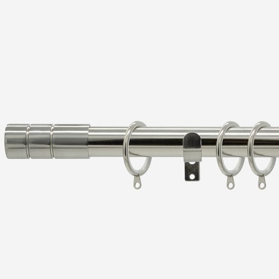 Stainless Steel 28mm Barrel Fixed Length Metal Curtain Pole