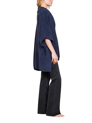 Barefoot Dreams womens Cozychic Shawl Collar Poncho3