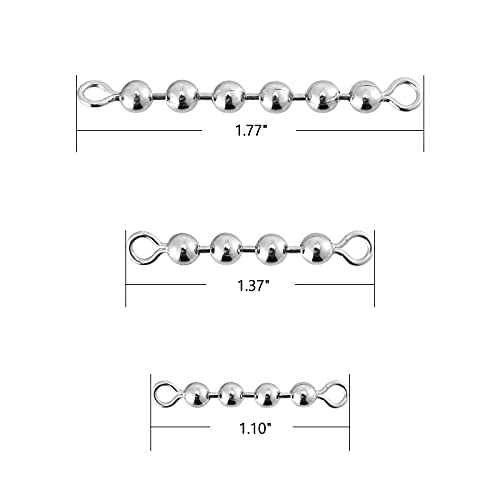 Dr.fish 20 Pack Fishing Bead Chain Swivels Stainless Steel Catfish Swivels Catfish Tackle Catfish Rig Fishing Tackle Fishing Gear Freshwater Saltwater #TOP1