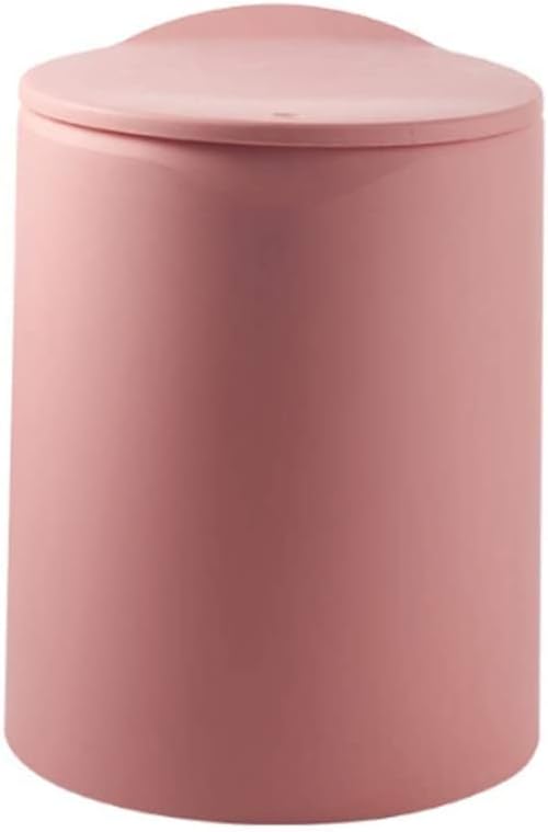 Simple Trash Can with Press Rolling Cover, Trash Can Bathroom Kitchen Living Room Home Trash Can Multi-Color, Decoration