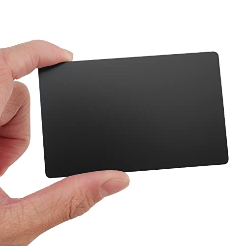 ZEONHEI 100 Stück 0.45mm Metall Visitenkarten Schwarz Aluminium Rohlinge Namenskarte Lasergravierte Visitenkarte Metal Business Card für Bürokunden DIY Geschenkkarten, 86 x 54 mm x 0,45mm