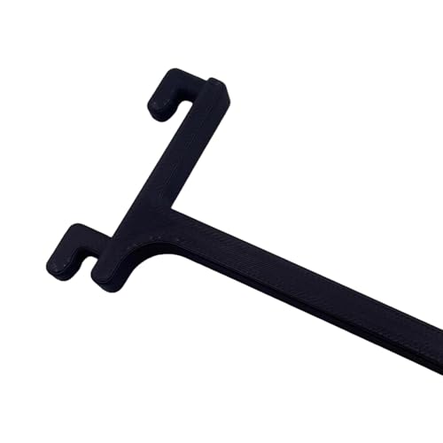 TRHDFW Paquete de 10 ganchos para tablero perforado, longitud 100 mm, color negro