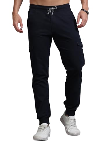 Image of U.S. Pitchers Mens Twill Laffer Cargo Joggers I 6 Pocket Utility Pants I Stylish Comfort Fit I 12 Colors I Sizes 30 to 38