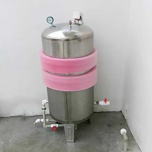 HTERBPOY Tanque de presión de Acero Inoxidable de 16, 26, 42, 53, 66, 79, 132 y 185 galones, Tanque de presión Vertical de Acero Inoxidable 304 for Pozo de Alta Resistencia(250L/66Gal)