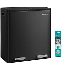 Amazon｜SONGMICS ゴミ箱 ダストボックス ペダル式 2分別 2x15L 蓋付き