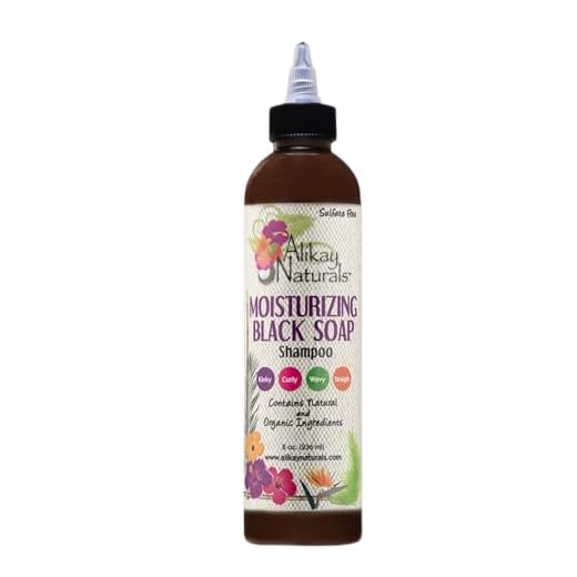 Alikay Naturals Moist Black Soap Shamp, 8 Ounce