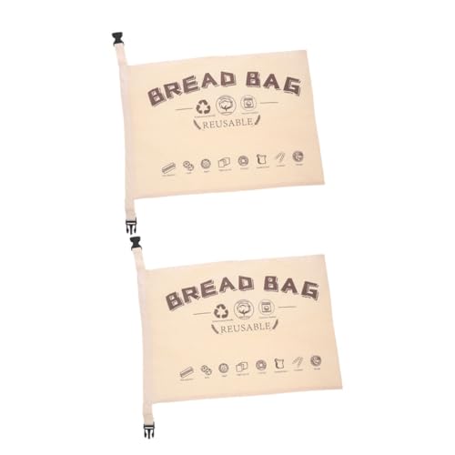 TOPPERFUN 2 Bolsas Reutilizables Para Almacenar Pan Y Repostería Para Guardar Alimentos Para Envasar Pan Para Pan Casero De Tpu Beige