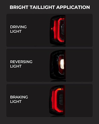Image of LED Tail Lights Compatible with 2016 2017 2018 GMC Sierra 1500 /GMC Sierra 1500 Denali Taillights w /Bulbs and Harnesses Taillamps Left Driver Side, OEM:GM2800295 84365930