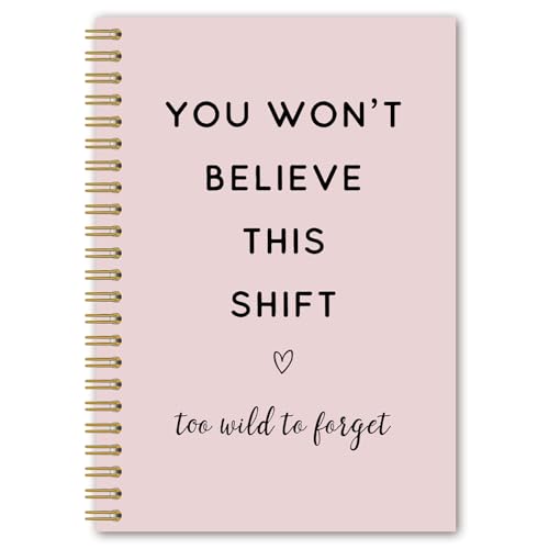 BEHIFL Pink Funny Nurse Spiral Notebook, Nurse Appreciation Gifts Journal