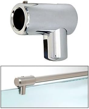 CRL Brushed Nickel Support Bar U-Bracket for 3/8" and 1/2" Glass