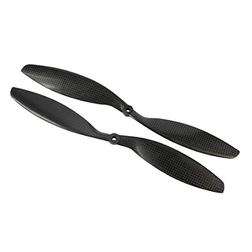 QWinOut 3k Carbon Fiber Propeller Cw CCW 8045 8047 9047 1045 1047 1147 1238 1245 1447 1555 CF Props for RC Quadcopter Hexacopter Multi Rotor UFO (1 Pair,1238)