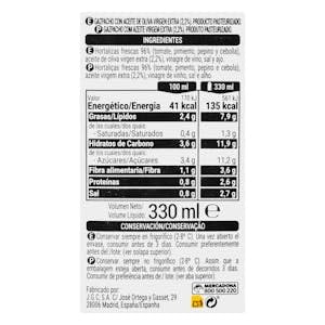 Gazpacho tradicional Hacendado 6 mini bricks x 330 ml Pack 6