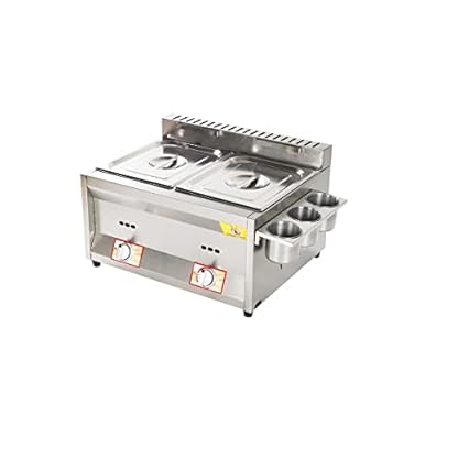 NYDCTHOM 8L + 8L Doppel Fritteuse,Gasfritteuse mit großem Fassungsvermögen,Edelstahl Küchen Kommerzielle Tiegelfritteusen Doppel Fritteuse,mit Doppelkorb und Deckel,einstellbare Temperaturregelung – Bild 4