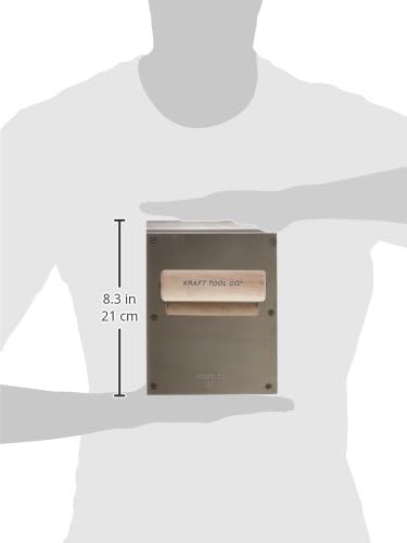 Vista 3 de Kraft Tool CF046 - Bordeadora manual de acero inoxidable, radio de 12 pulgada con mango de madera, 6 x 8 pulgadas