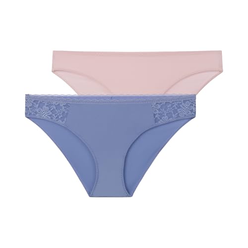 DORINA Sonia Women's Hipster Brief Multi-Pack (2-Pack), Ultra-Lightweight Micro Fabric, Flattering Cut, Seamless Everyday Comfort, Lilac and Pink