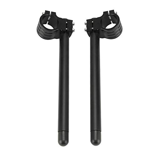Image of Universal 41mm CNC Fork Clip-ons Handle Grip Handlebar for Motorcycle Black