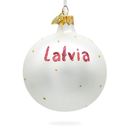 Drapeau de la Lettonie décoration de Noël idée cadeau originale