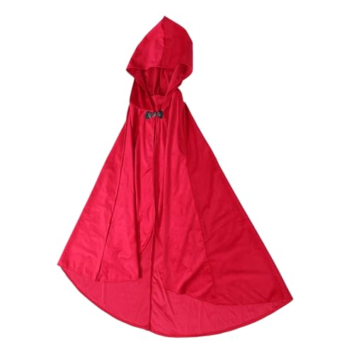 Cape à capuche rouge costume médiéval halloween cosplay adulte