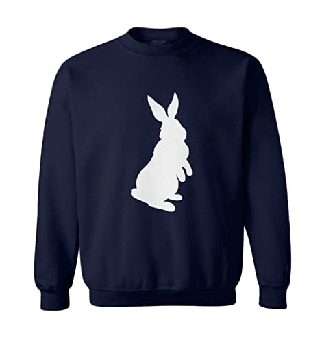 Rabbit Silhouette - Bunny Ears Toddler Fleece Crewneck Sweater
