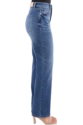 RFM Chloe High Rise Wide Leg Jeans - Modern Classic Design with Built-in Tummy Control - Stretchy Denim (Available in Plus)2