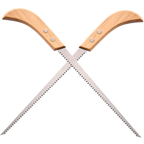 Abaodam Ergonomic Garden Pruning Saws 2pcs Wood Cutting Tools Mini Camping Saw for Safe Easy Use by Professionals Diyers