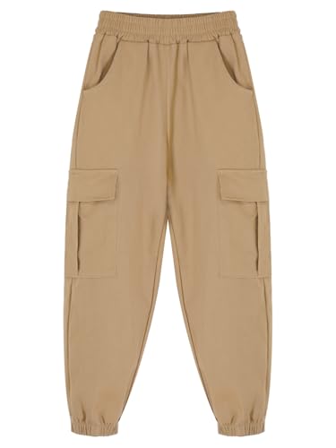 Boys Cargo Pants Elastic Waist Casual Jogging Trousers Bottom Jogger Pants Sweatpants for Kids 6-14 Years4