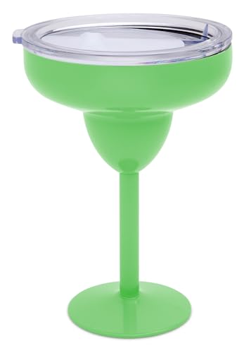 Better Dweller Vakuumversiegeltes Margarita-Glas aus Metall mit Deckel, isolierter Becher, Stahlbecher für Urlaub, Pool und eiskalte Margs am Strand (grün)