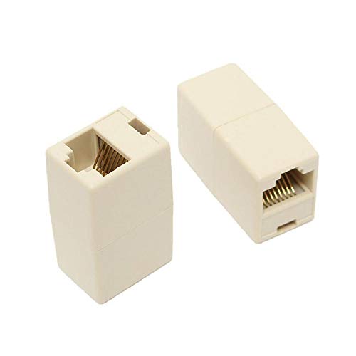 Image of FEDUS 2 PCS RJ45 Cat5e Straight Network Cable Ethernet LAN Coupler Joiner Female to Female Connector