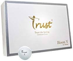 2020 Trust Bison V, Urethane Covered for Swing Speed 95~105mph, 3 Piece Golf Ball, Soft & Elasticity Feel, Green Side Control with Distance- (1 Dozen)
