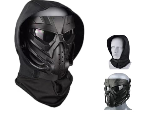 Adjustable Airsoft Full Face Mask Balaclava， for Tactics Helmet Airsoft