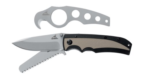 Gerber 22-41422 Skin, Saw & Gut Knife with Saw, Drop Point Blade and E-Z Gut Hook