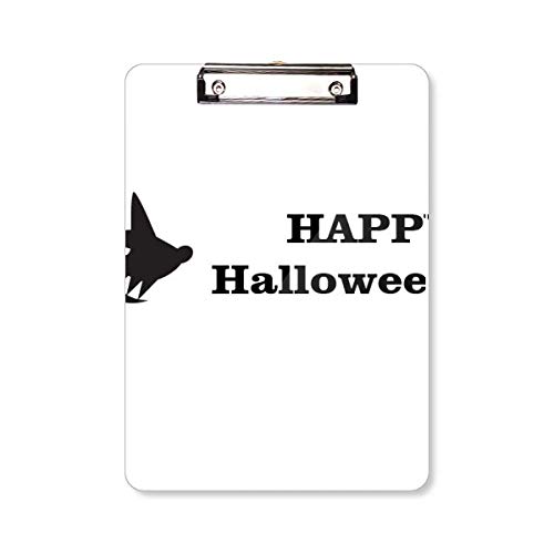 Porte-bloc A4 motif chien Happy Ghost avec pince en métal antidérapante