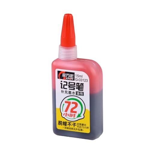 Genérico Recambio de tinta para marcadores permanentes | Tinta de recarga súper color 72 horas | Marcador multicolor a base de | Suministros para manualidades de carpintería